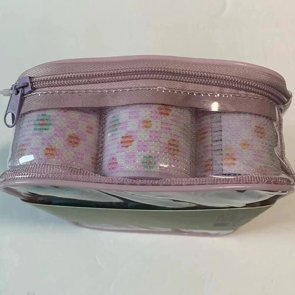 Self-Grip Hair Rollers Storage Case 36 Rollers Comb Clips Set New